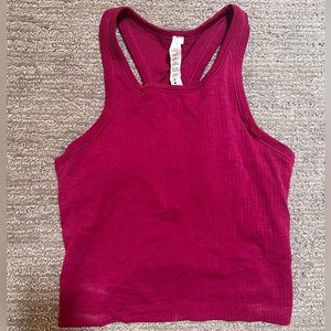 Lululemon Ebb to Street Cropped Racerback Tank Sz 6
